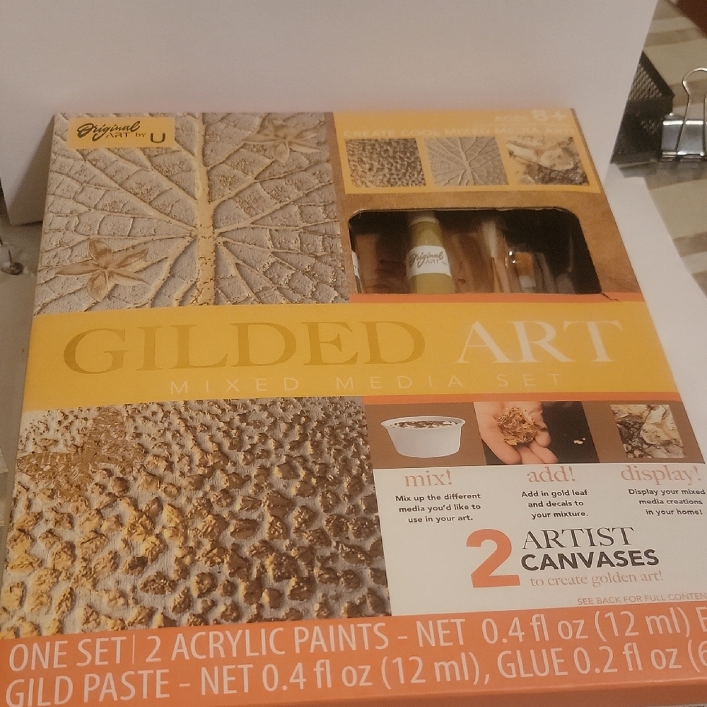 Gilded Mixed Media Set - Gold and Cream